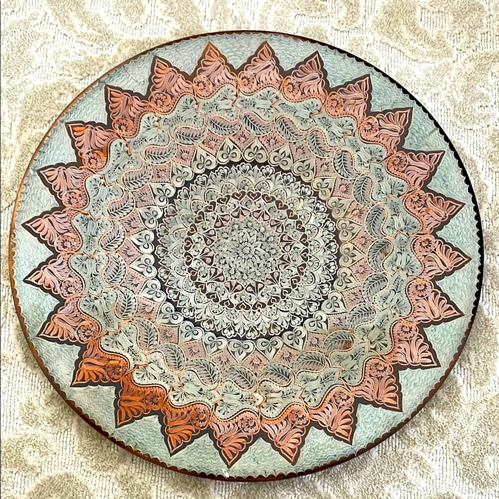 Intricate Mandala Decorative Plate